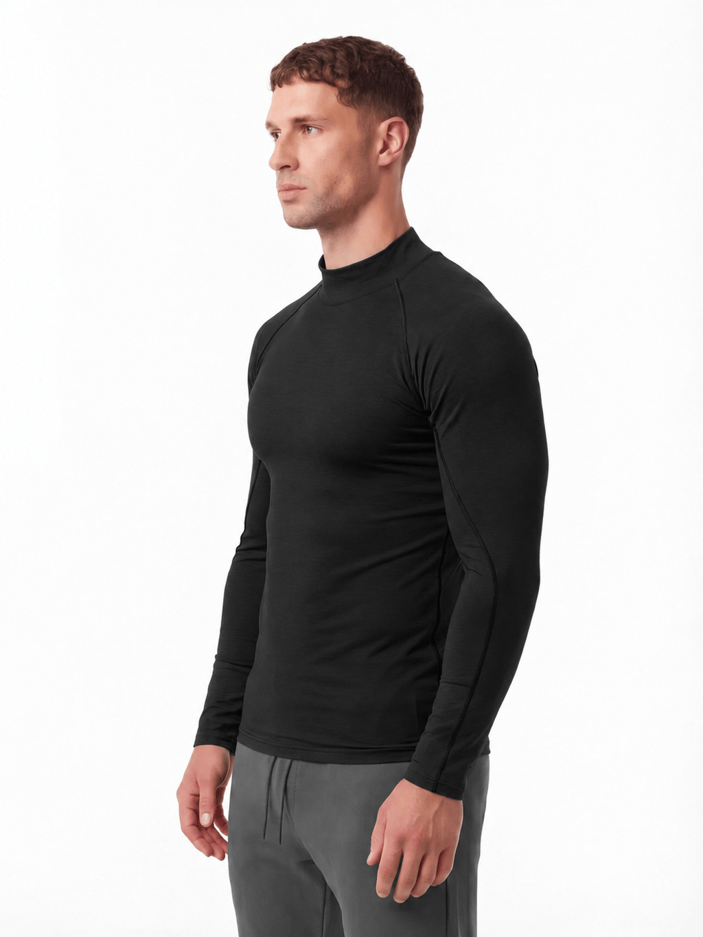Muscle Fit Long Sleeve Training Shirt 3-Pack - Mock Neck