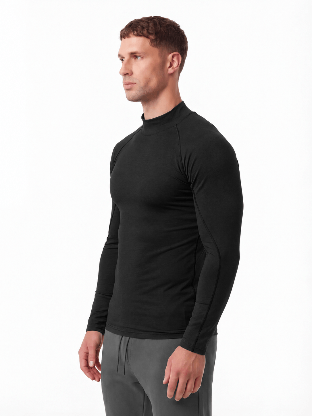 Muscle Fit Long Sleeve Training Shirt 3-Pack - Mock Neck