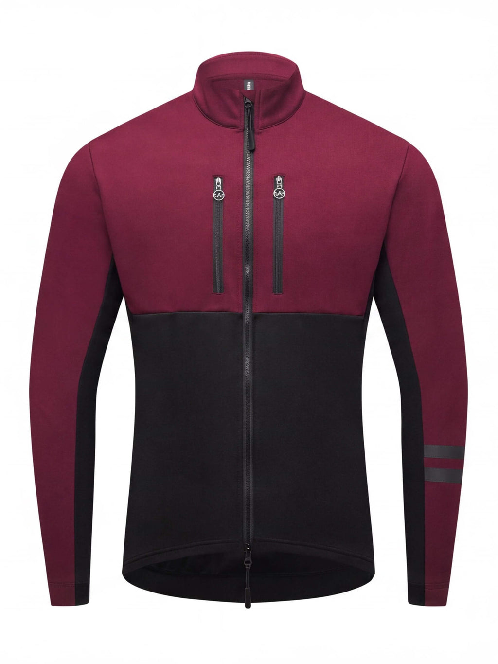 Insulated Cycling Jacket with Dual Chest Zipper Pockets