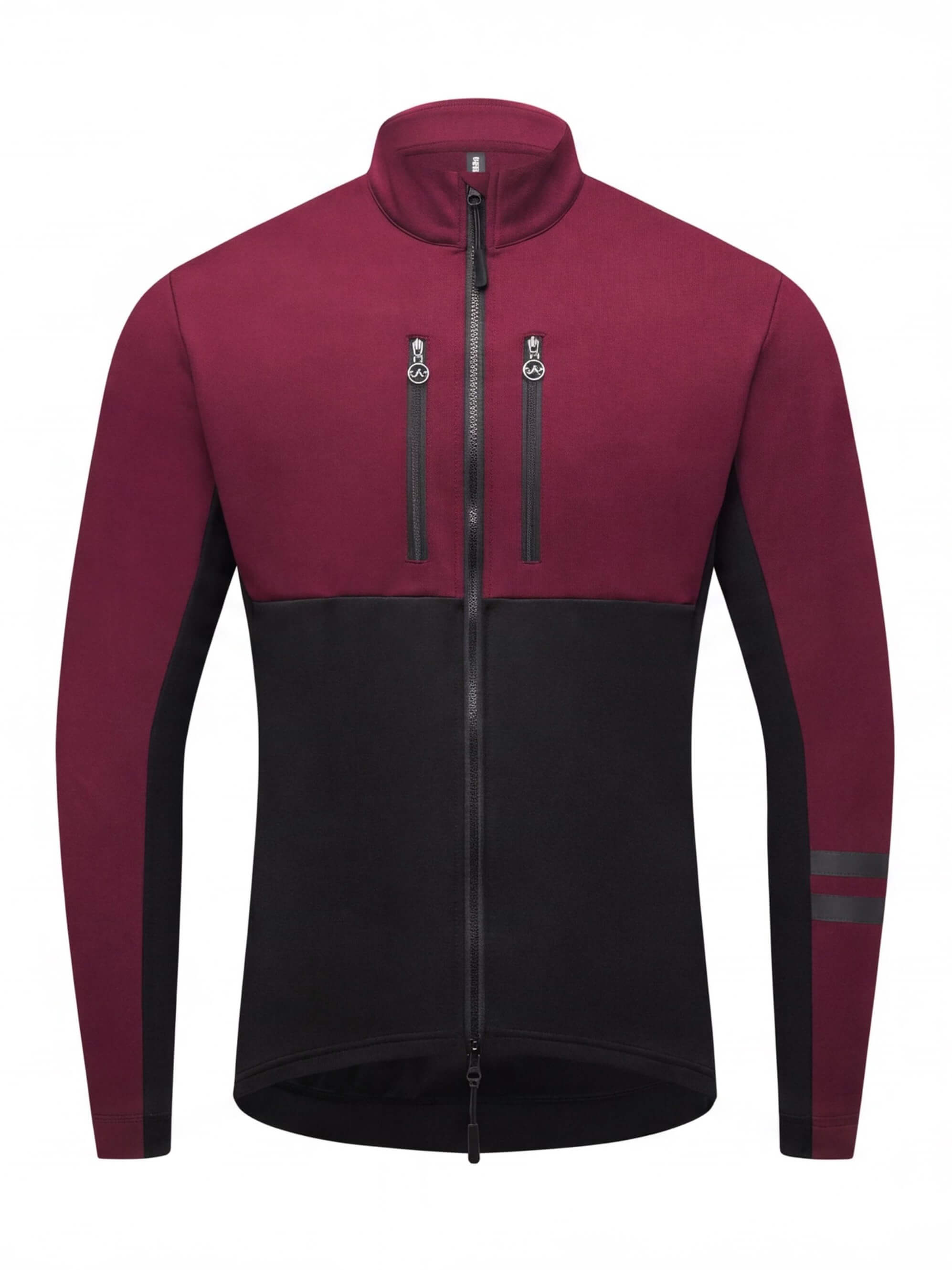 Insulated Cycling Jacket with Dual Chest Zipper Pockets