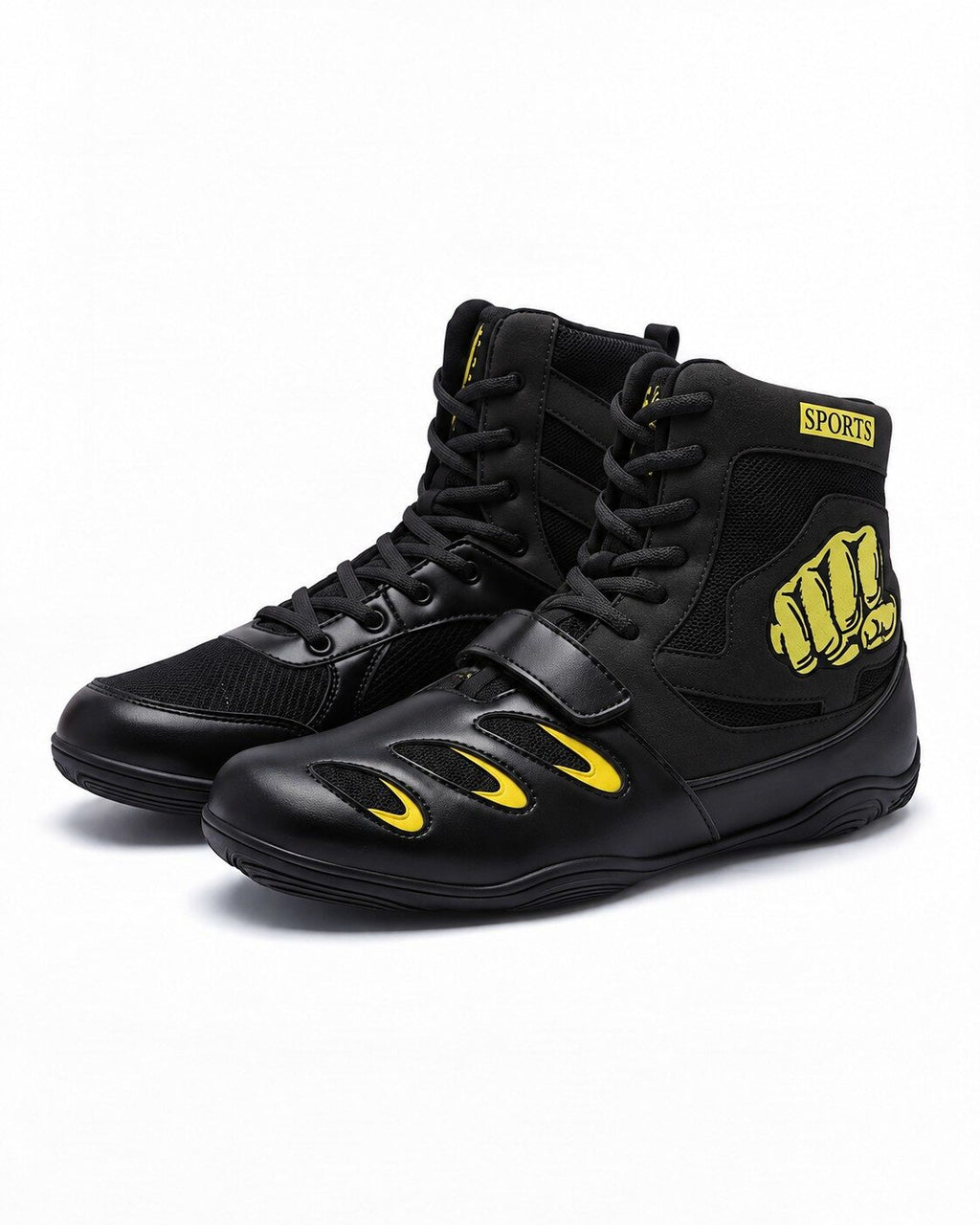 High-Top Combat Training Shoes for Boxing & Wrestling