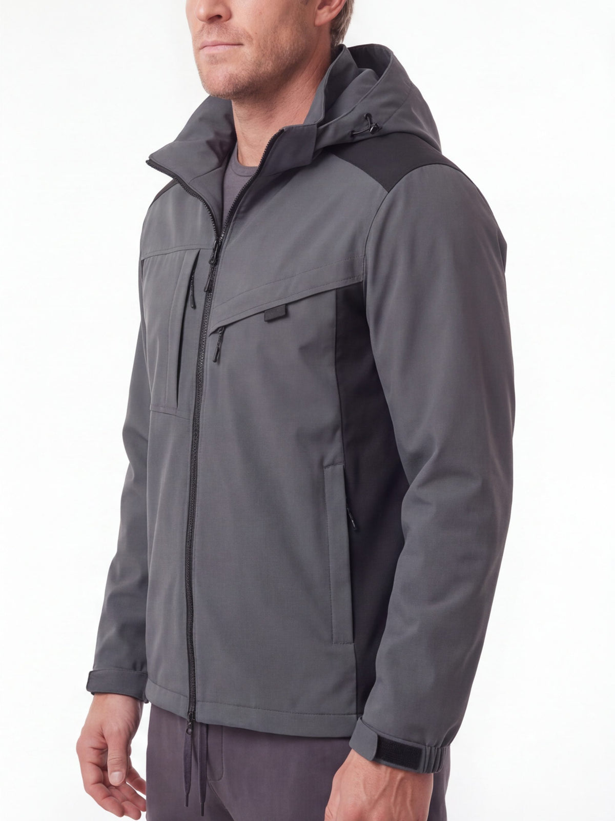 8000mm Waterproof Hiking Shell with Adjustable Hood