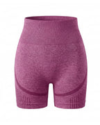 High-Waisted Seamless Training Shorts with Contour Panels