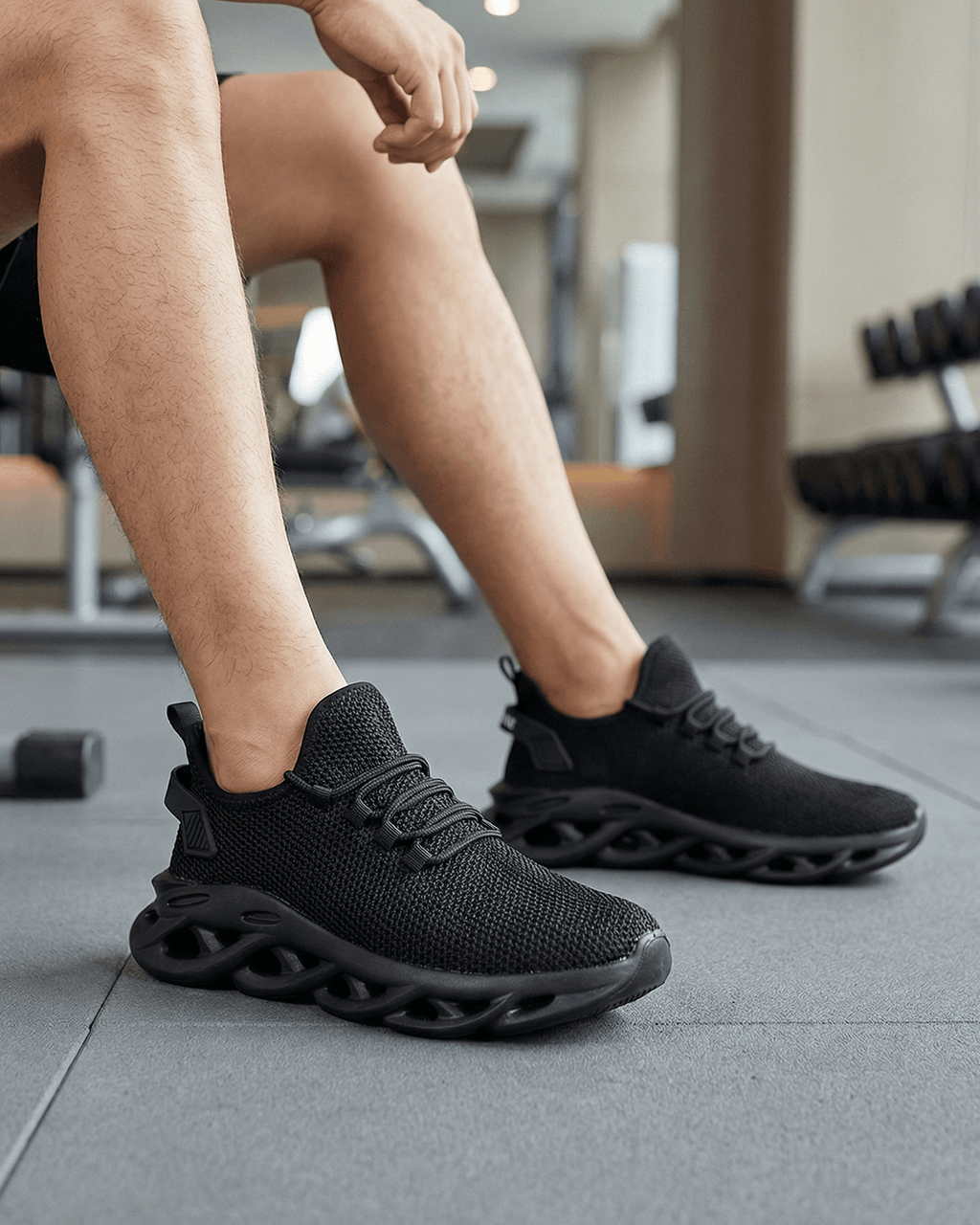Breathable Mesh Casual Sport Sneakers with Hollow Sole