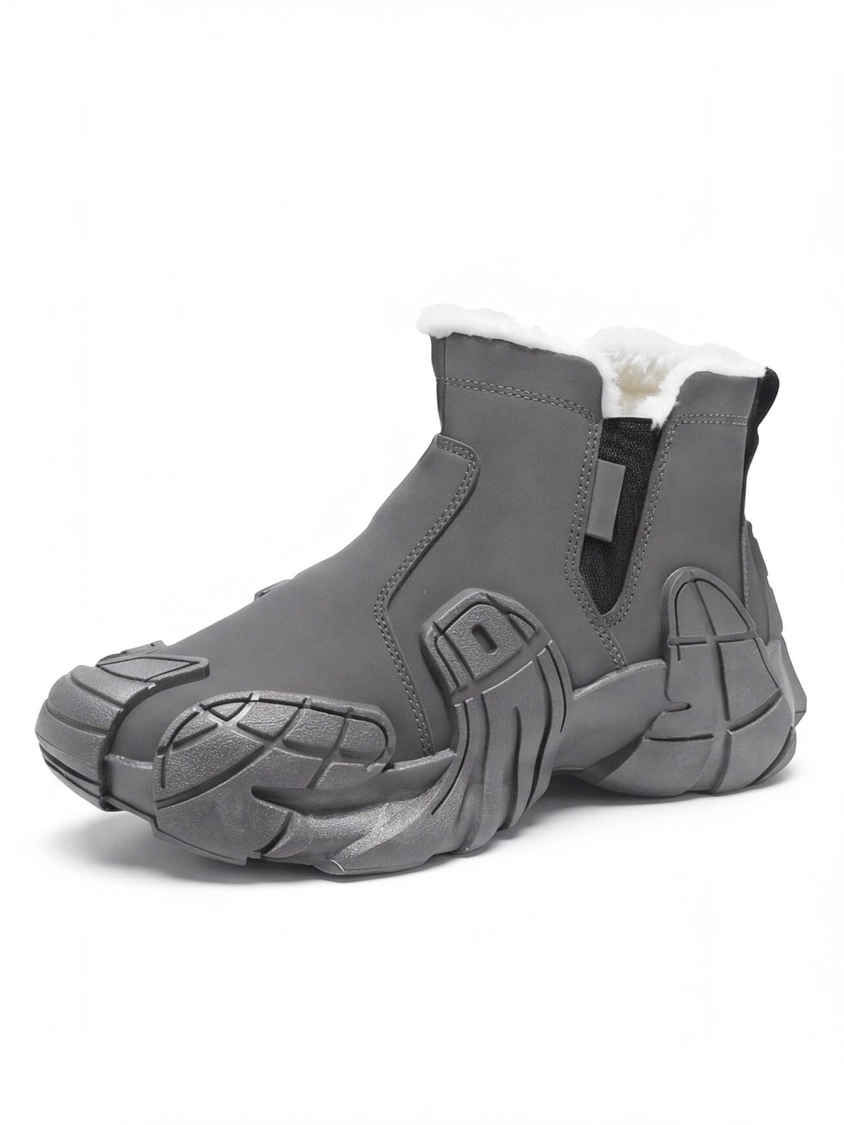Chunky Slip-On Ankle Sneakers with Sculpted Sole