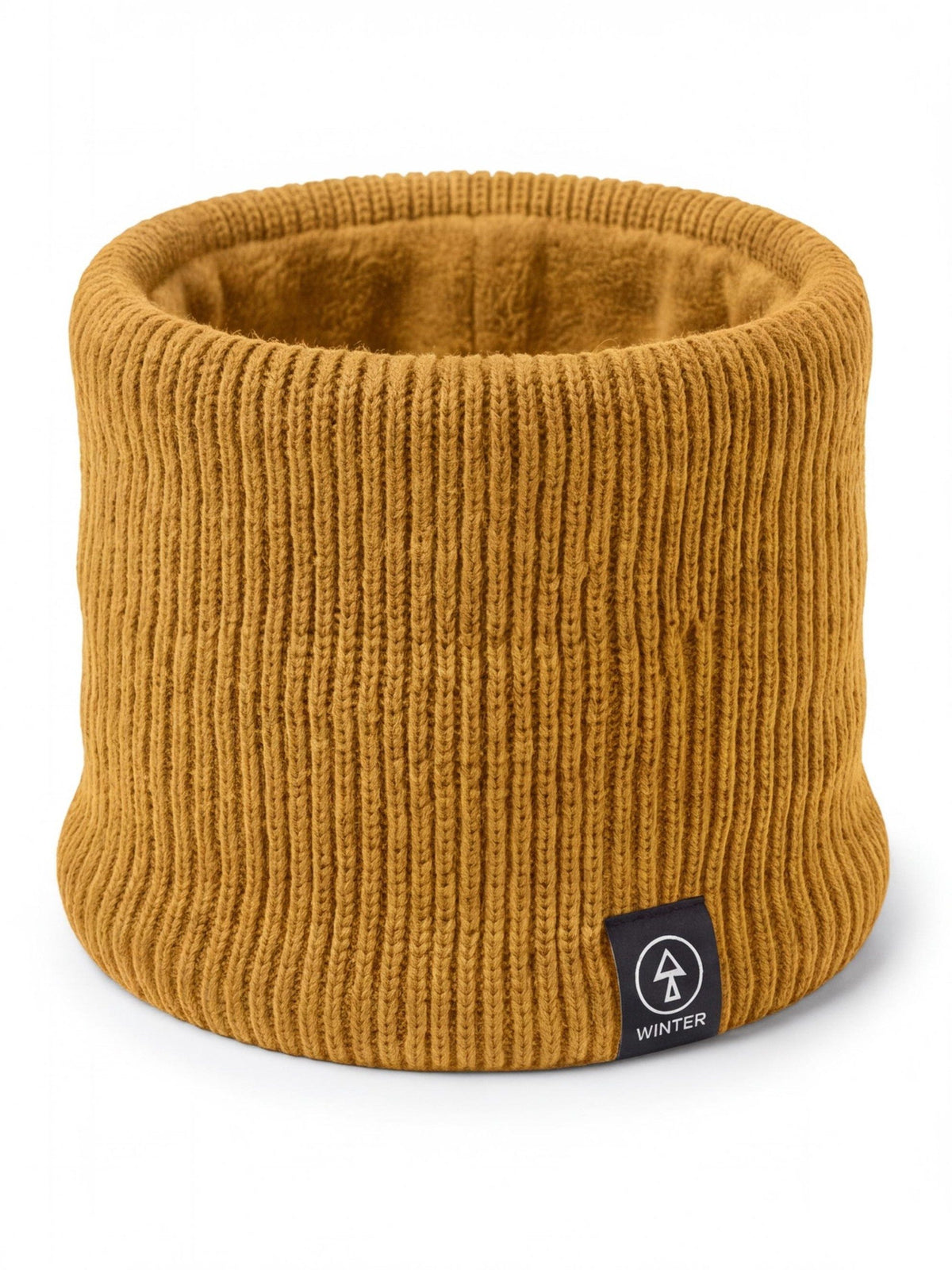 Fleece-Lined Rib-Knit Winter Neck Warmer