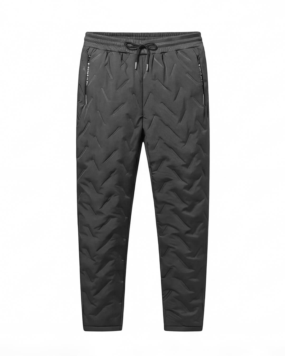Fleece-Lined Hiking Pants with Zipper Pocket and Drawcord