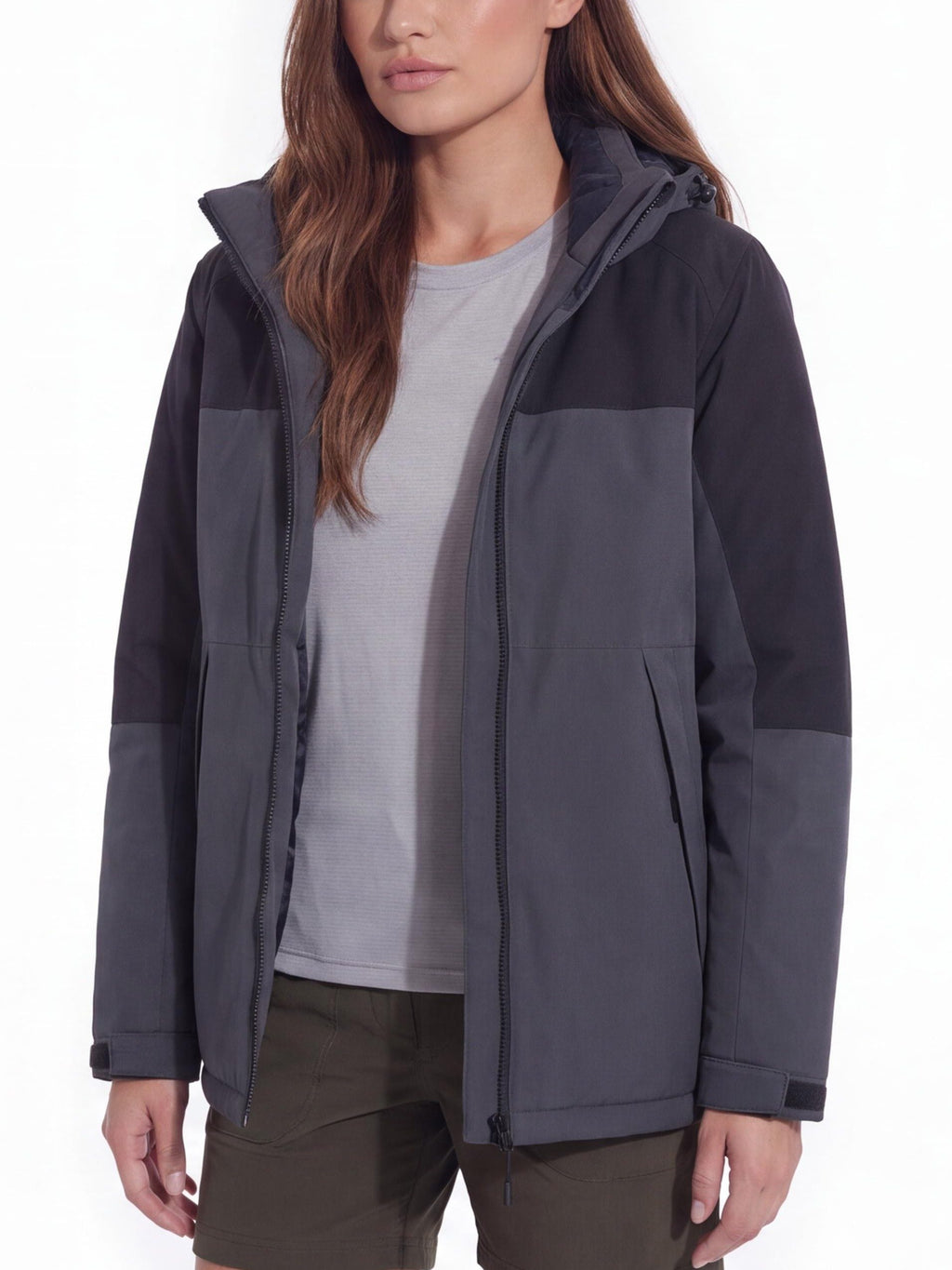 Insulated Hooded Winter Hiking Jacket