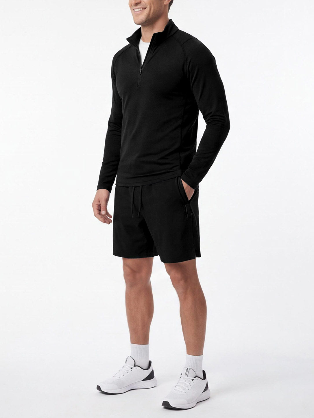 Men's Quarter-Zip Cold-Weather Training Base Layer