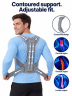 Adjustable Structured Upper-Back Posture Support Brace