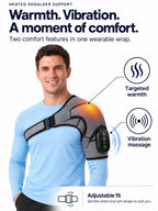 Rechargeable Heated Shoulder Support with Vibration