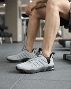 Men’s Lace-Up Knit Training Sneakers with Grip Sole