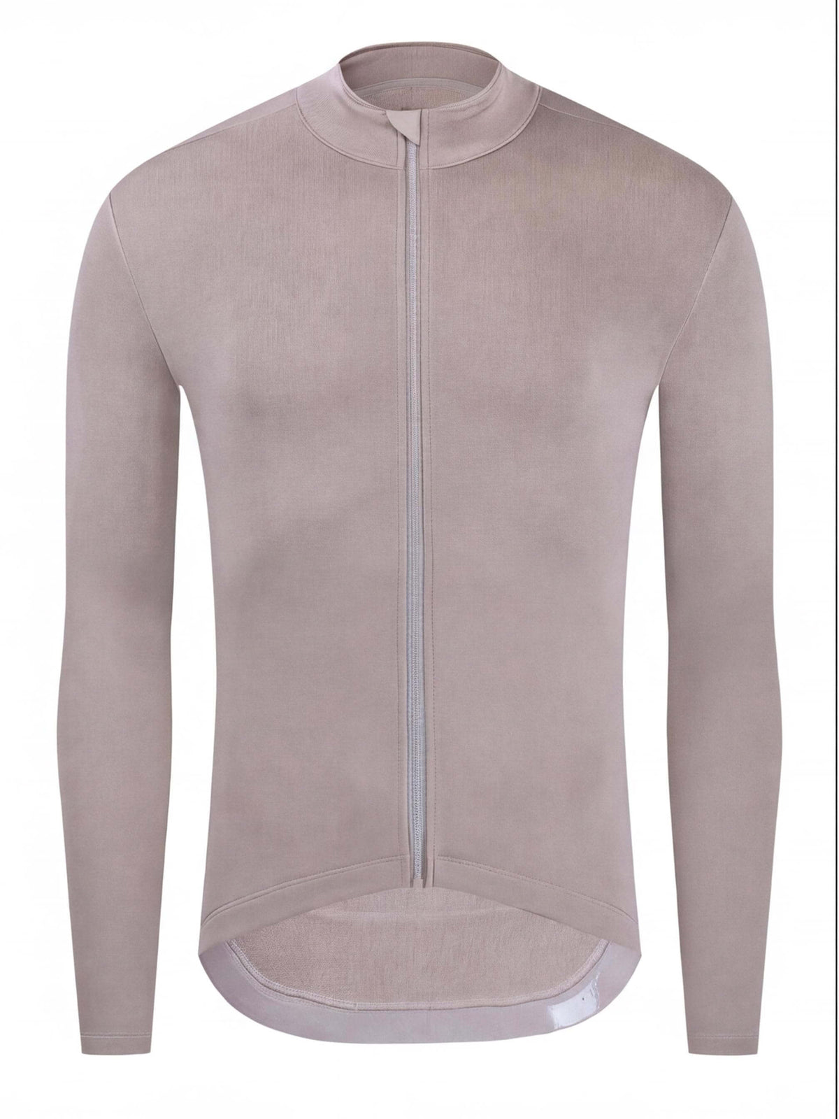 Cold-Weather Cycling Jersey with High Collar and Drop Hem