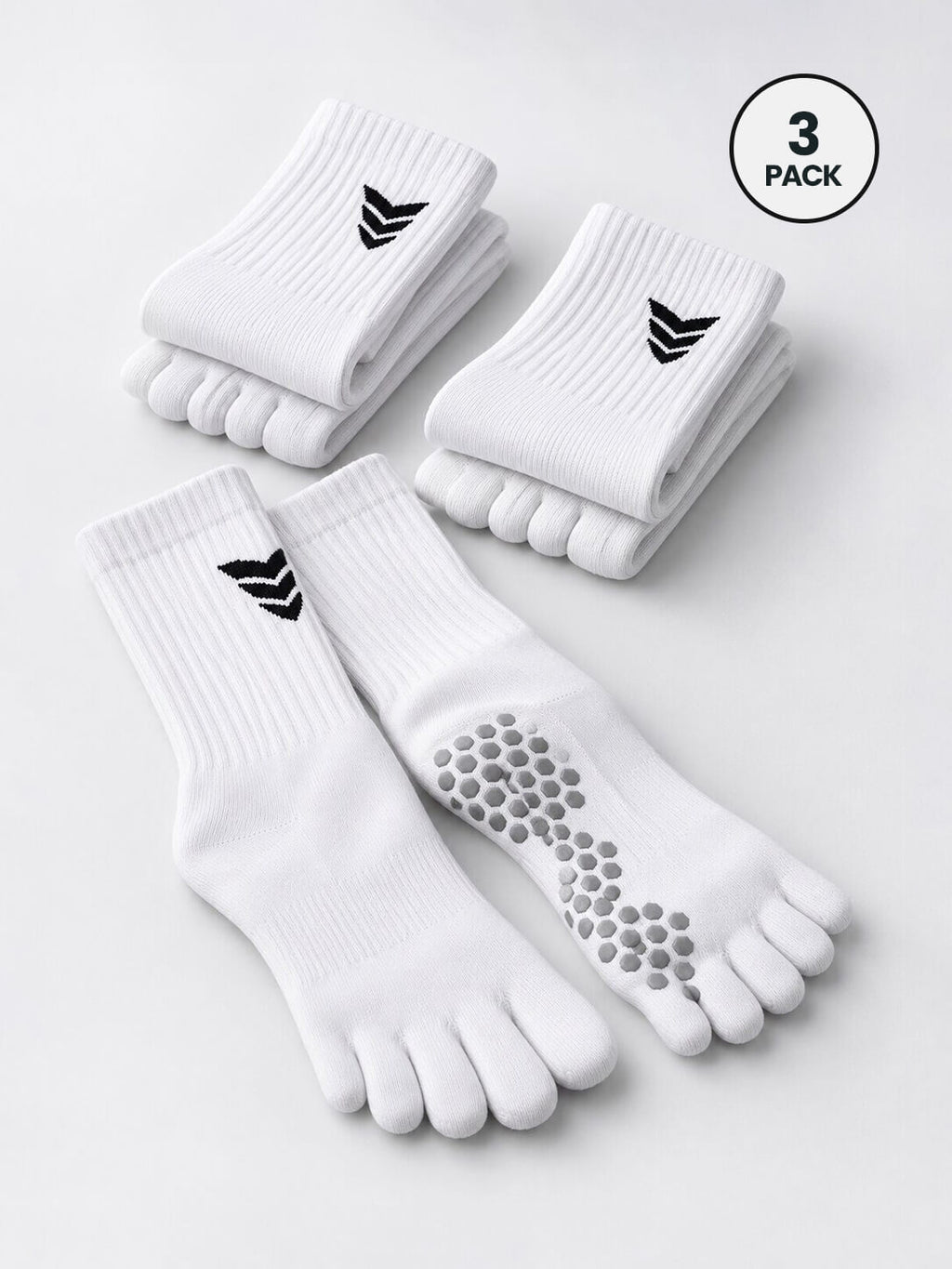 Five-Toe Grip Sports Socks
