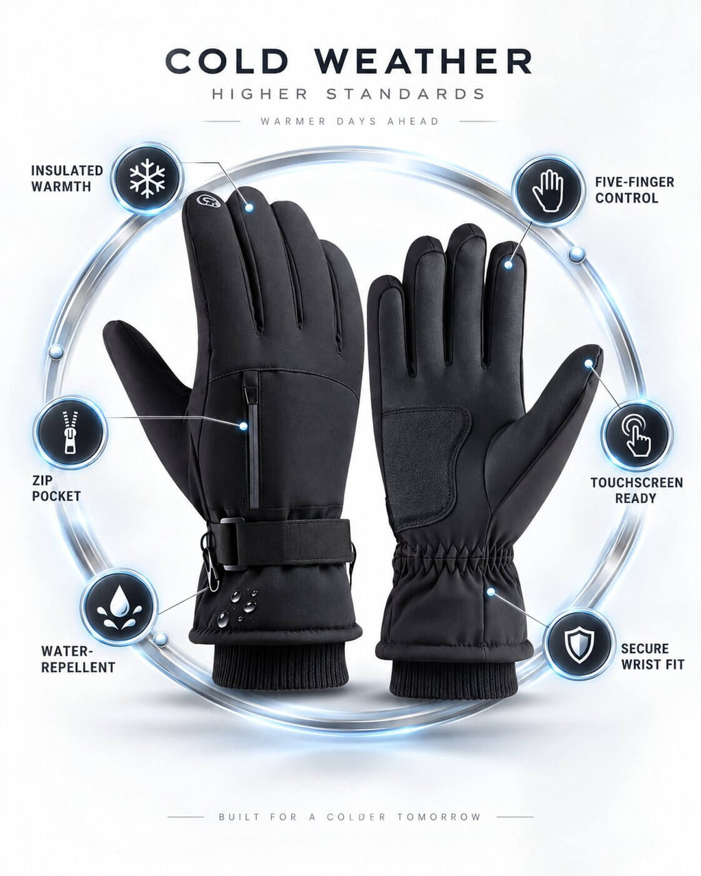 Insulated Touchscreen Winter Sport Gloves