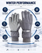 Insulated Touchscreen Ski & Snow Gloves