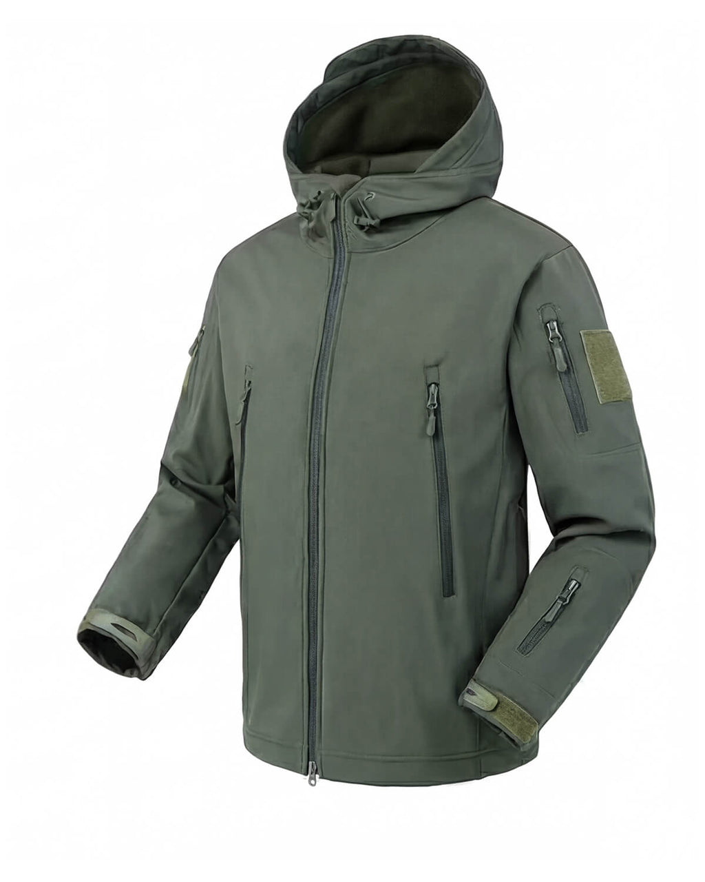 Hooded Hiking Jacket and Pants with Multiple Zipper Pockets