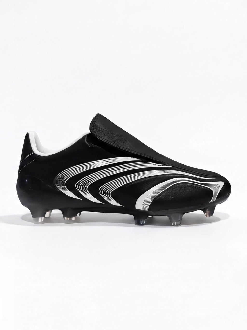 Laceless Soccer Cleats with Molded Traction Studs