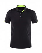 Quick-Dry Golf Polo Shirt with Button Placket