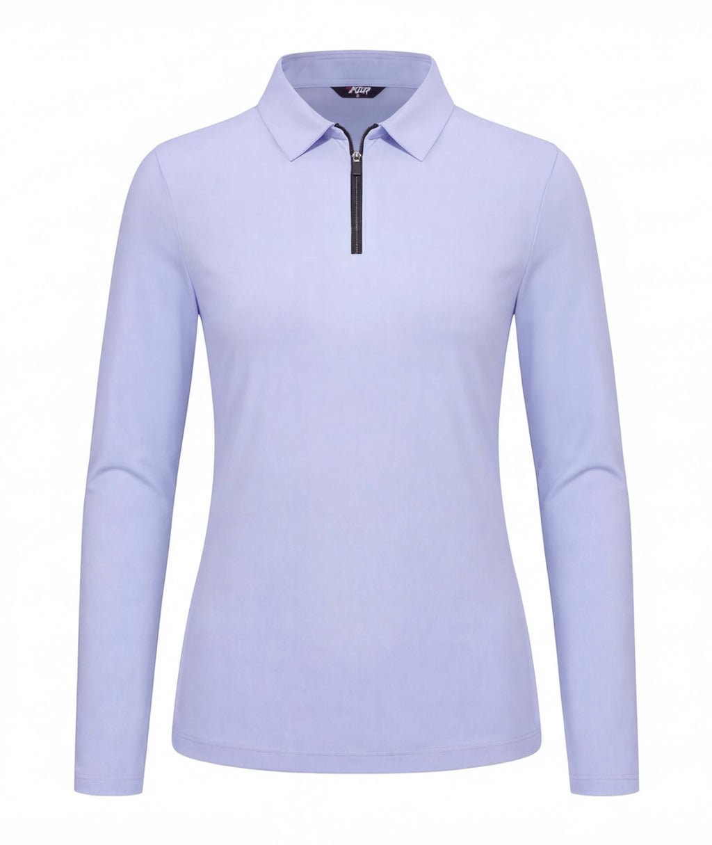 Women’s Long Sleeve Golf Polo with Half-Zip Collar
