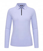 Women’s Long Sleeve Golf Polo with Half-Zip Collar