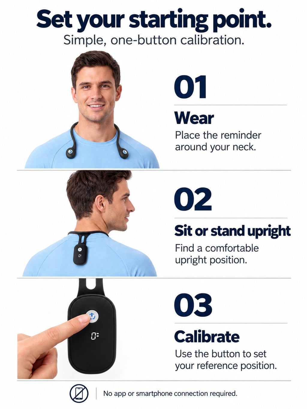 Rechargeable Vibrating Posture Reminder