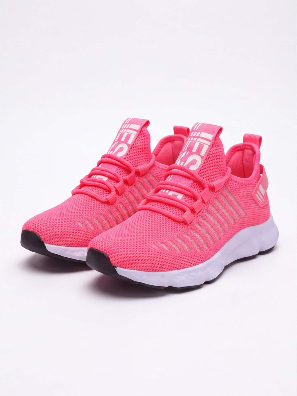 Slip-On Knit Trainers with Integrated Stretch Lacing