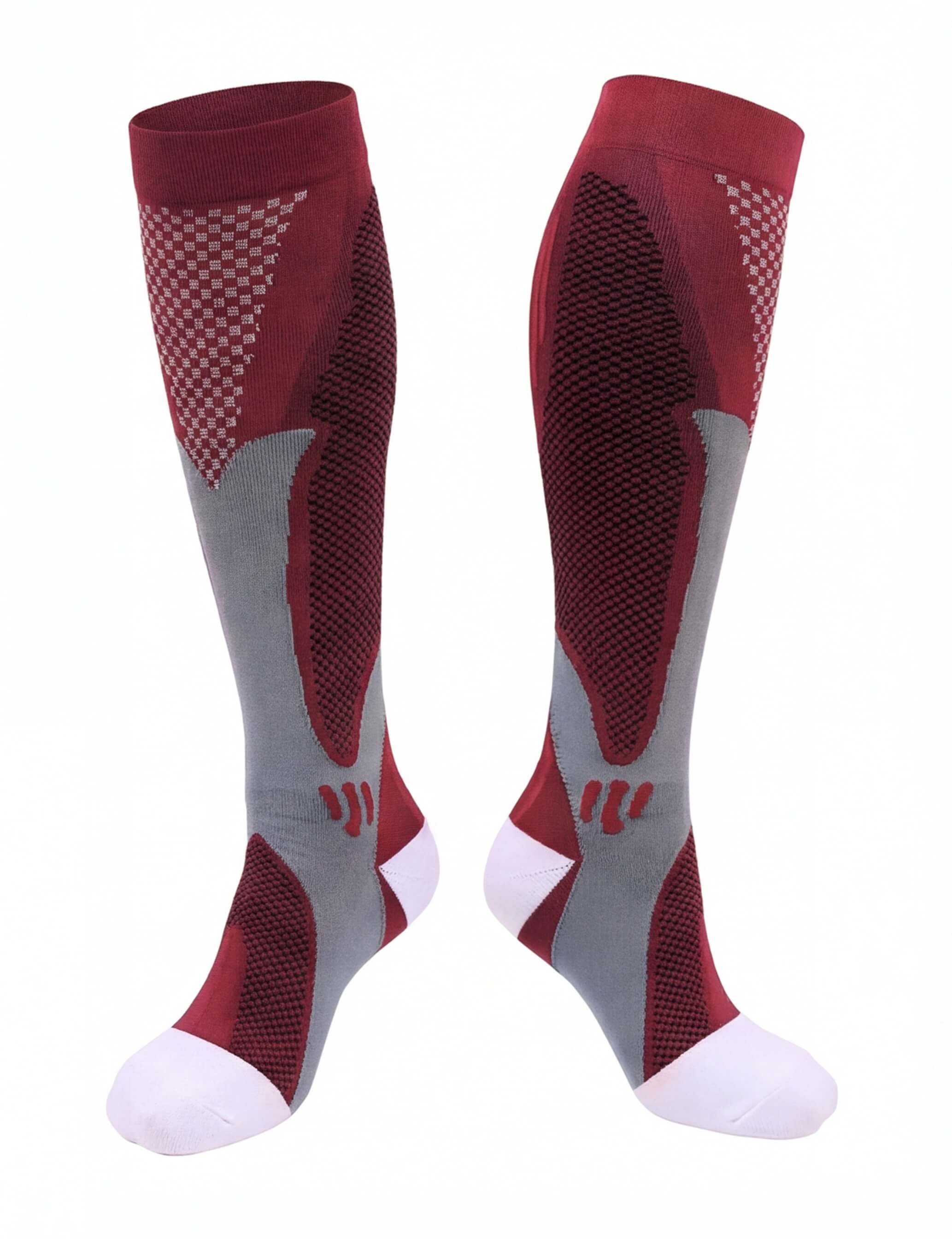 Unisex Knee-High Compression Socks 20–30 mmHg for Training
