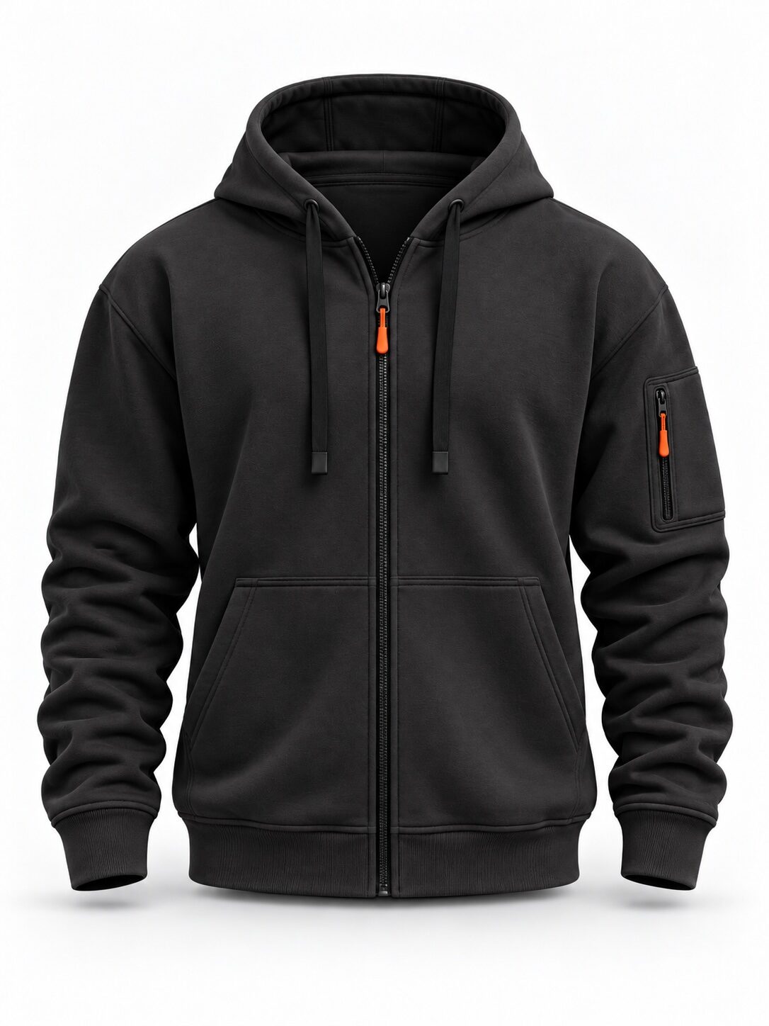 Full-Zip Training Hoodie with Zippered Sleeve Pocket