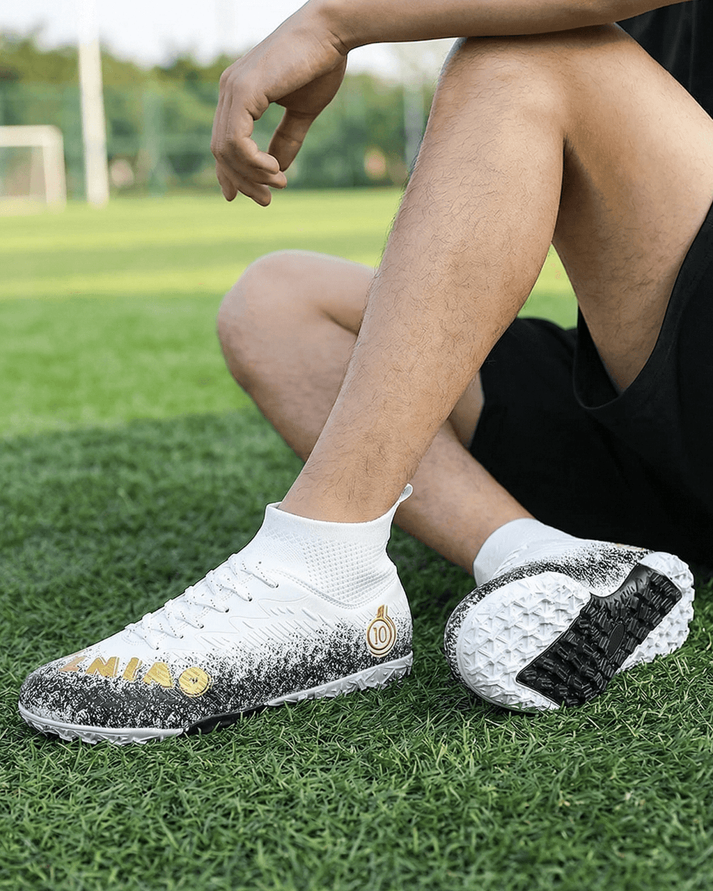 Soccer Turf Cleats with Sock Collar and Lugs