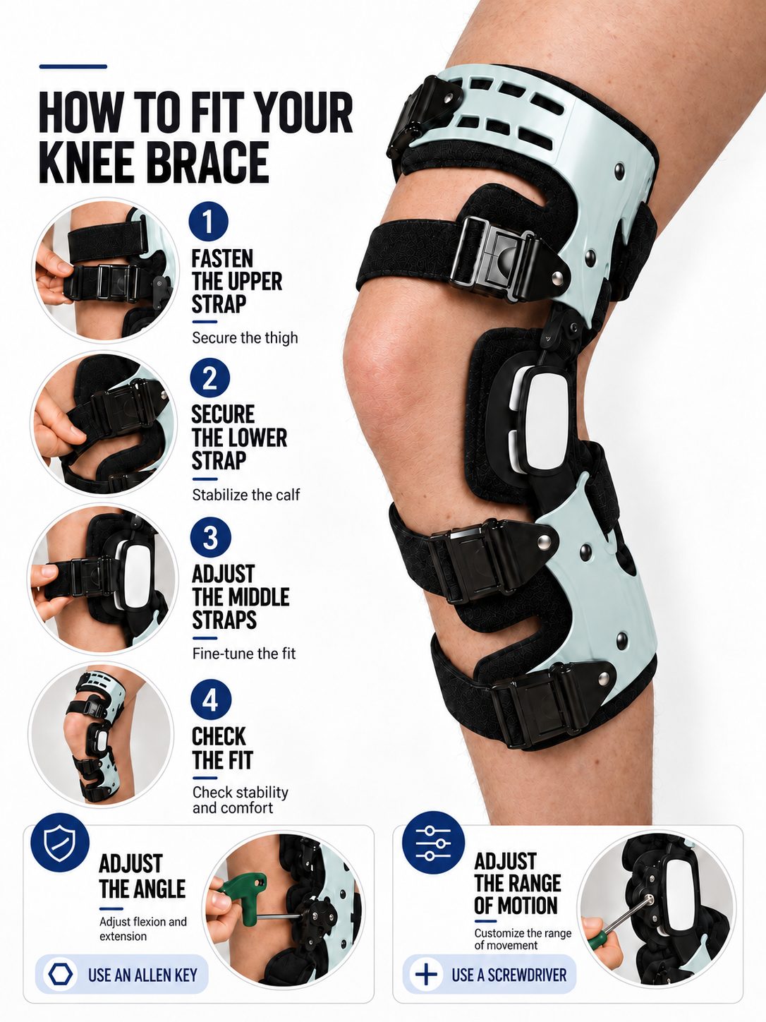 Adjustable Hinged Knee Support Brace