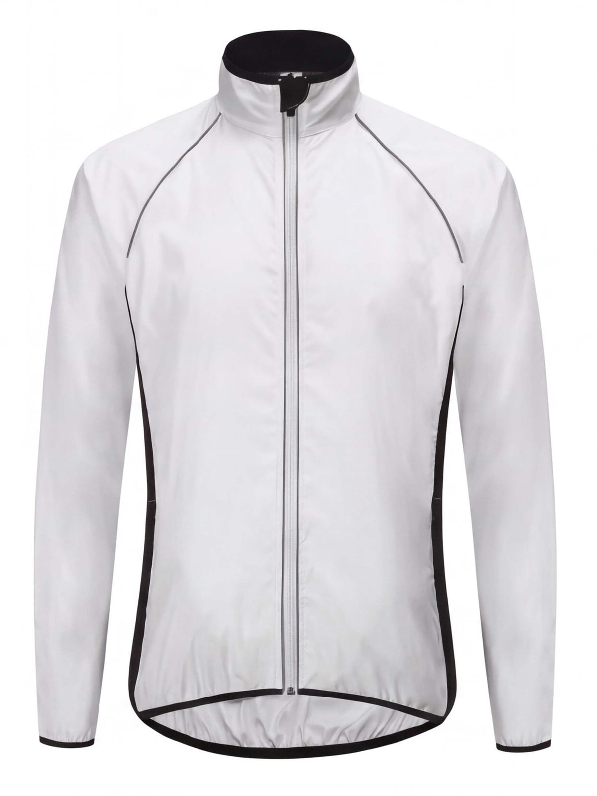 Cycling Windbreaker Jacket with Full Zip and Drop Hem