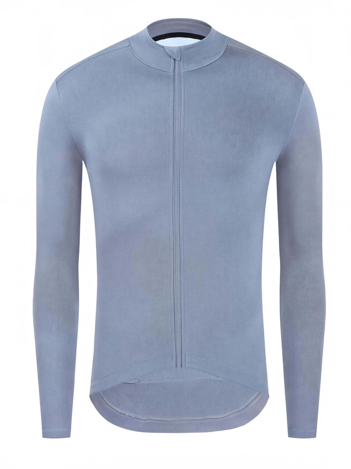 Cold-Weather Cycling Jersey with High Collar and Drop Hem