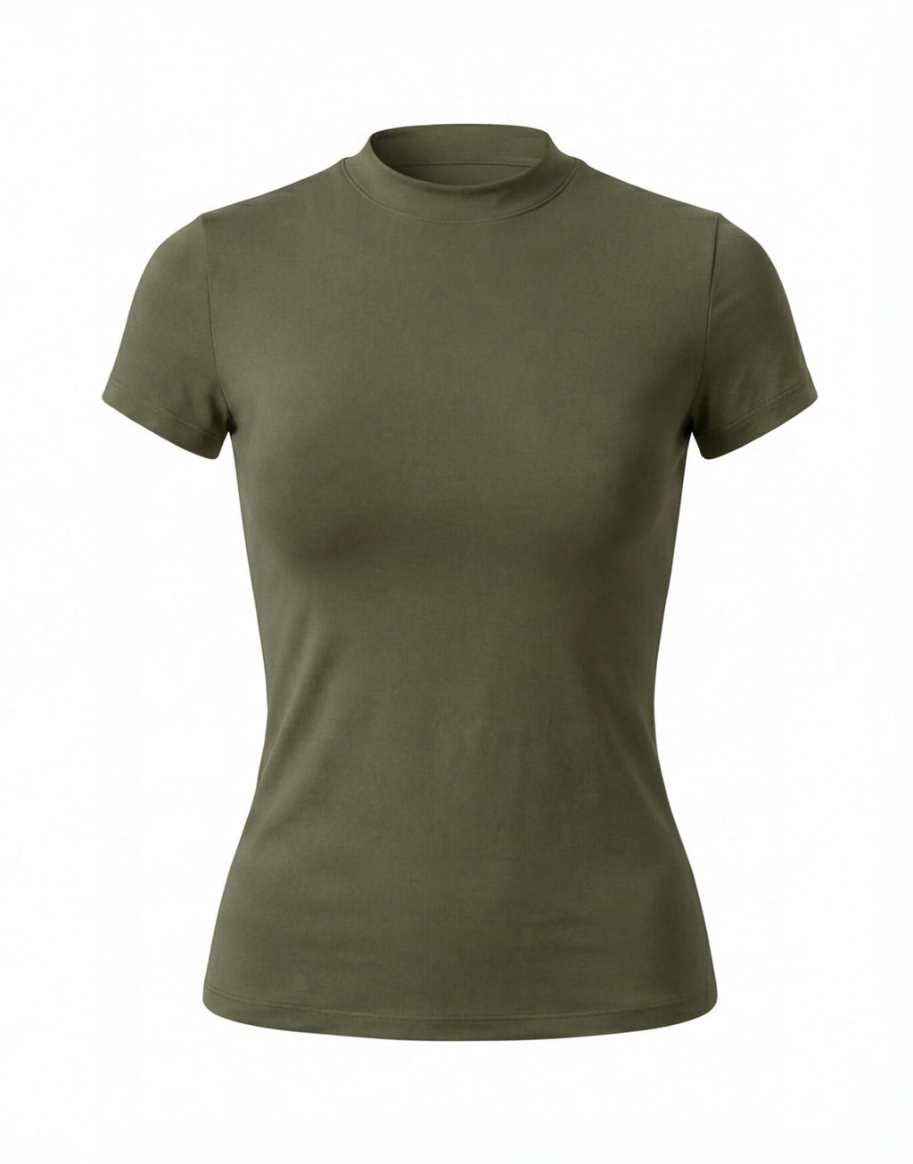 Women’s Fitted Training T-Shirt with High Neck