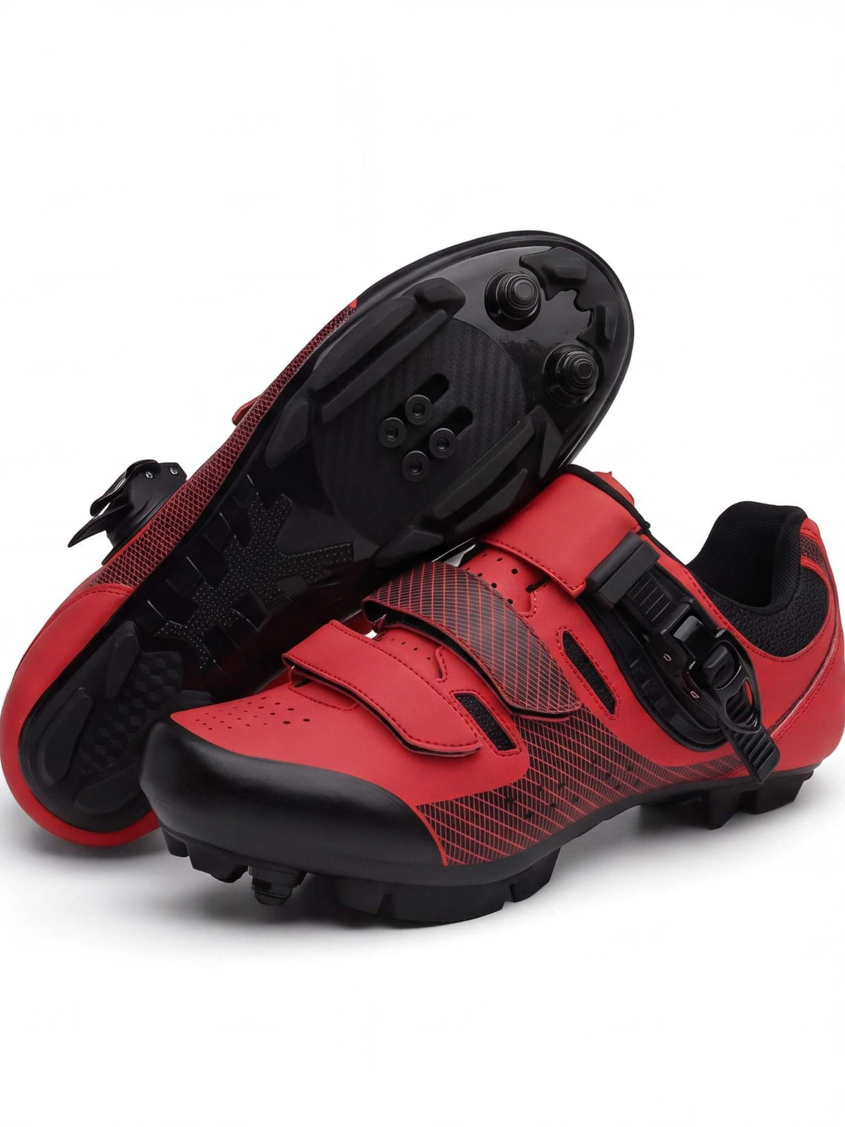 Trail Cycling Shoes with Multi-Strap Secure Fit