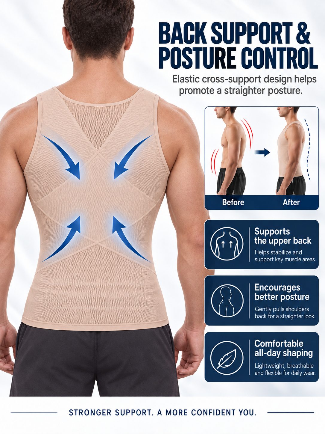 Men's Targeted Compression Tank with Mesh Ventilation