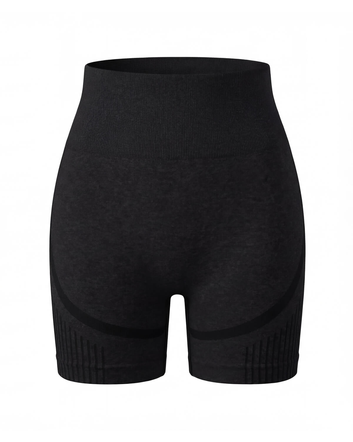 High-Waisted Seamless Training Shorts with Contour Panels