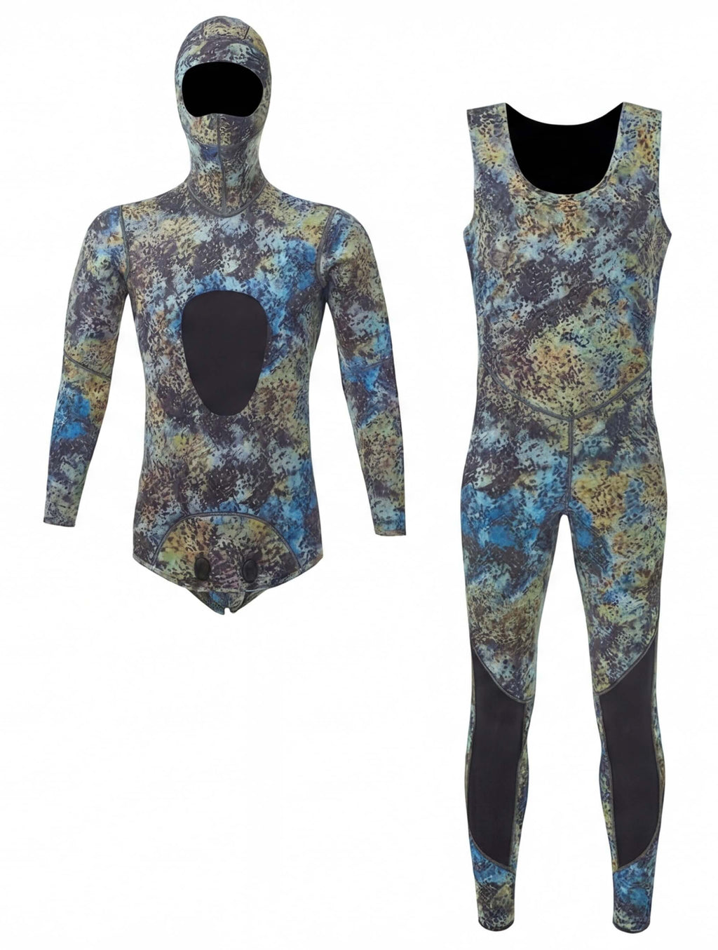 Hooded Spearfishing Wetsuit with Chest Loading Pad