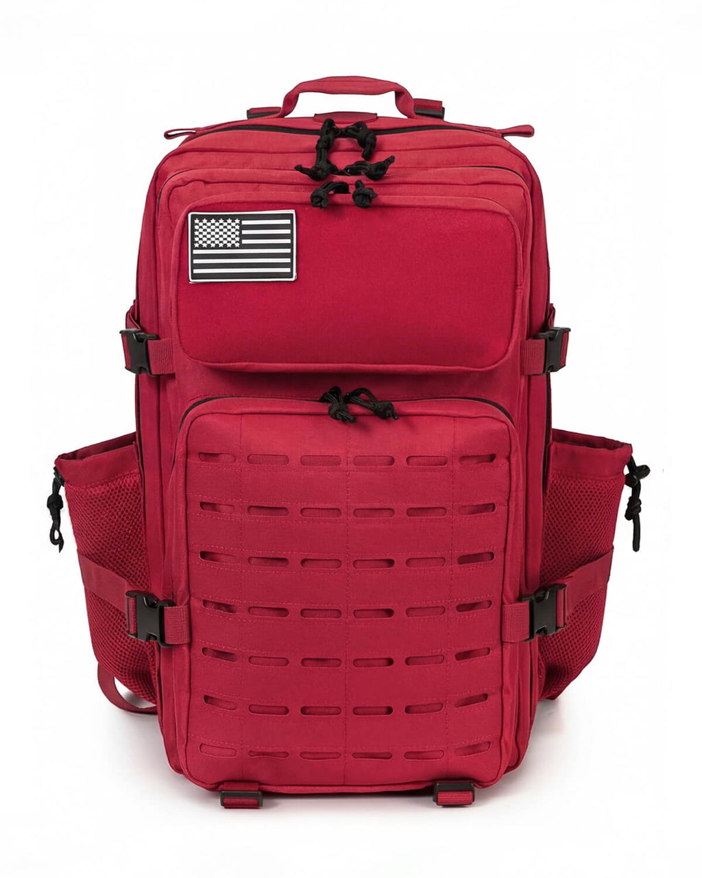 Tactical-Style Backpack with MOLLE Webbing and Patch Panel