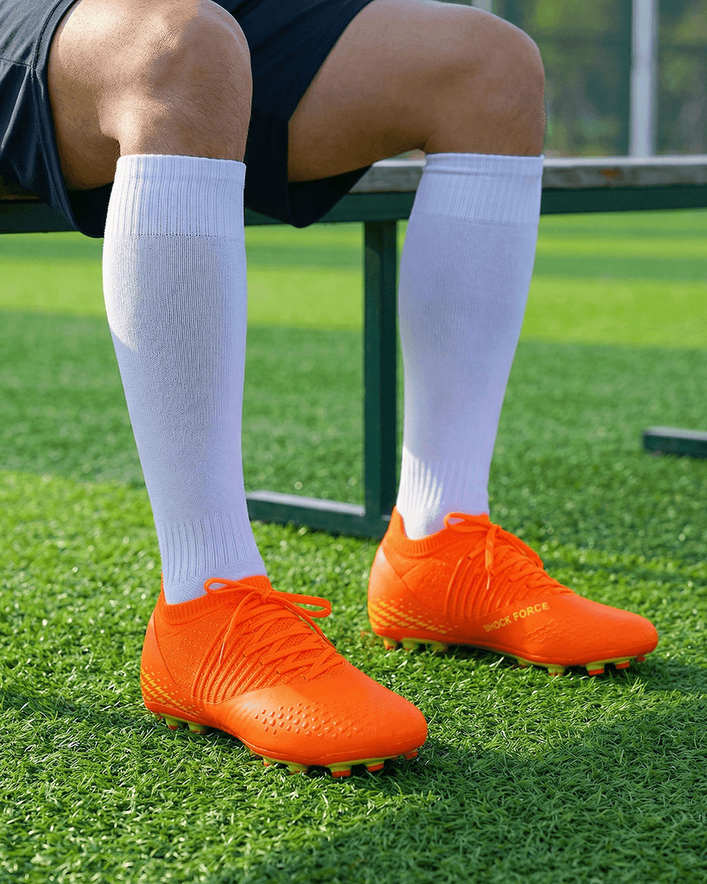 Soccer Field Cleats with Textured Upper and Studs