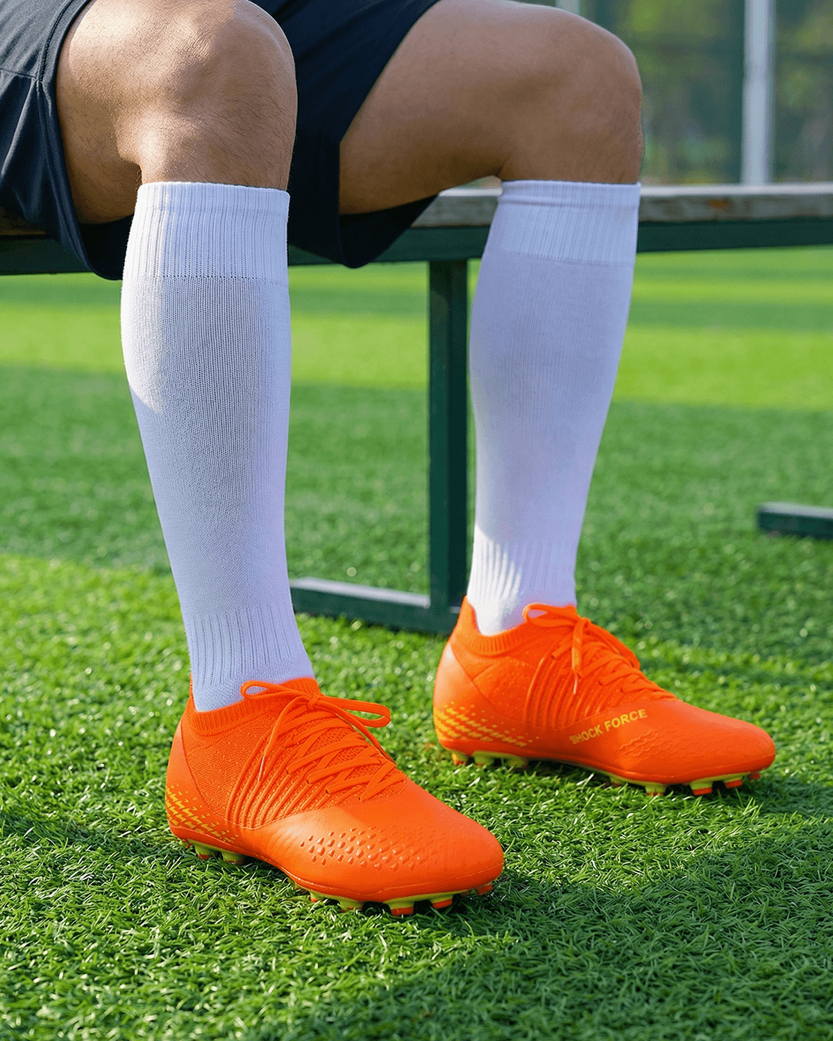 Soccer Field Cleats with Textured Upper and Studs