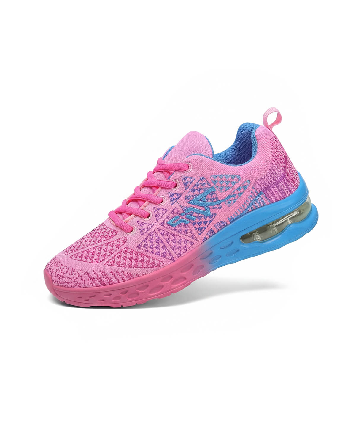 Air Cushion Knit Walking Sneakers with Heel Pull-Tab