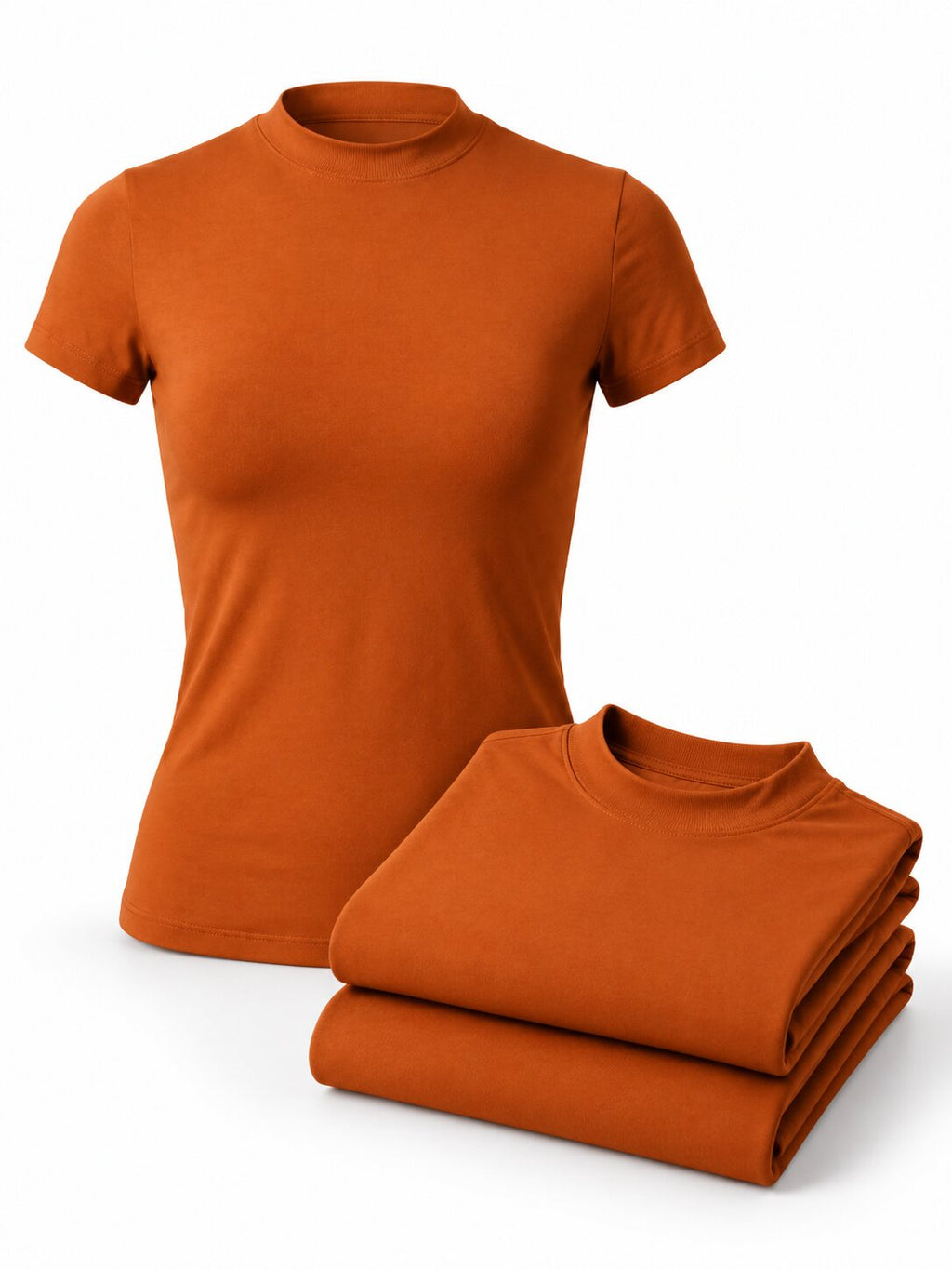 Women's Fitted High-Neck Training T-Shirts - 3-Pack