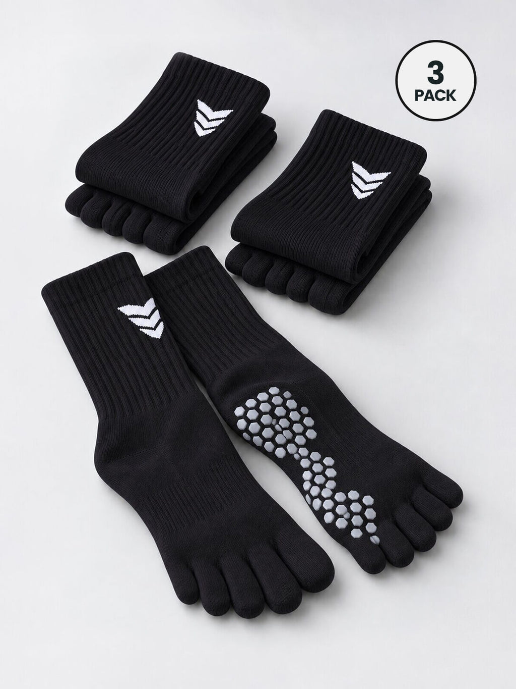 Five-Toe Grip Sports Socks