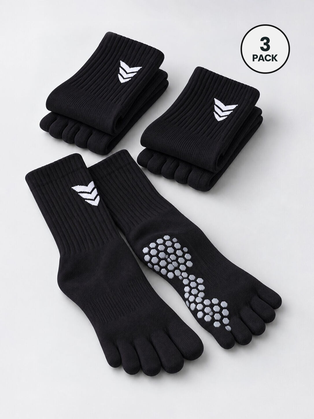 Five-Toe Grip Sports Socks