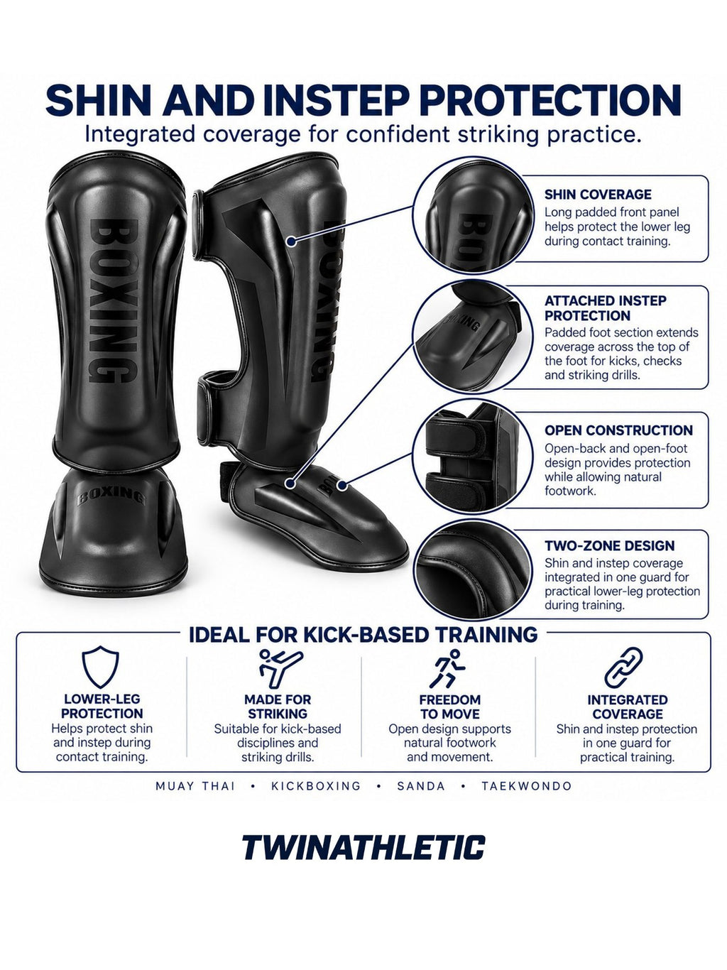 Shin & Instep Guards for Combat Training