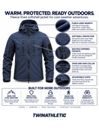 Men's Fleece-Lined Hooded Softshell Hiking Jacket