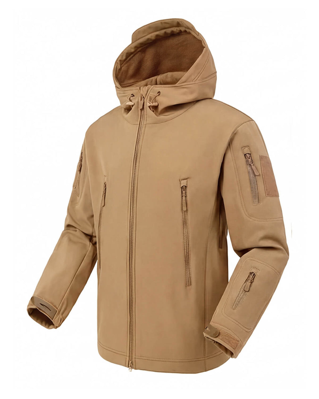 Hooded Hiking Jacket and Pants with Multiple Zipper Pockets