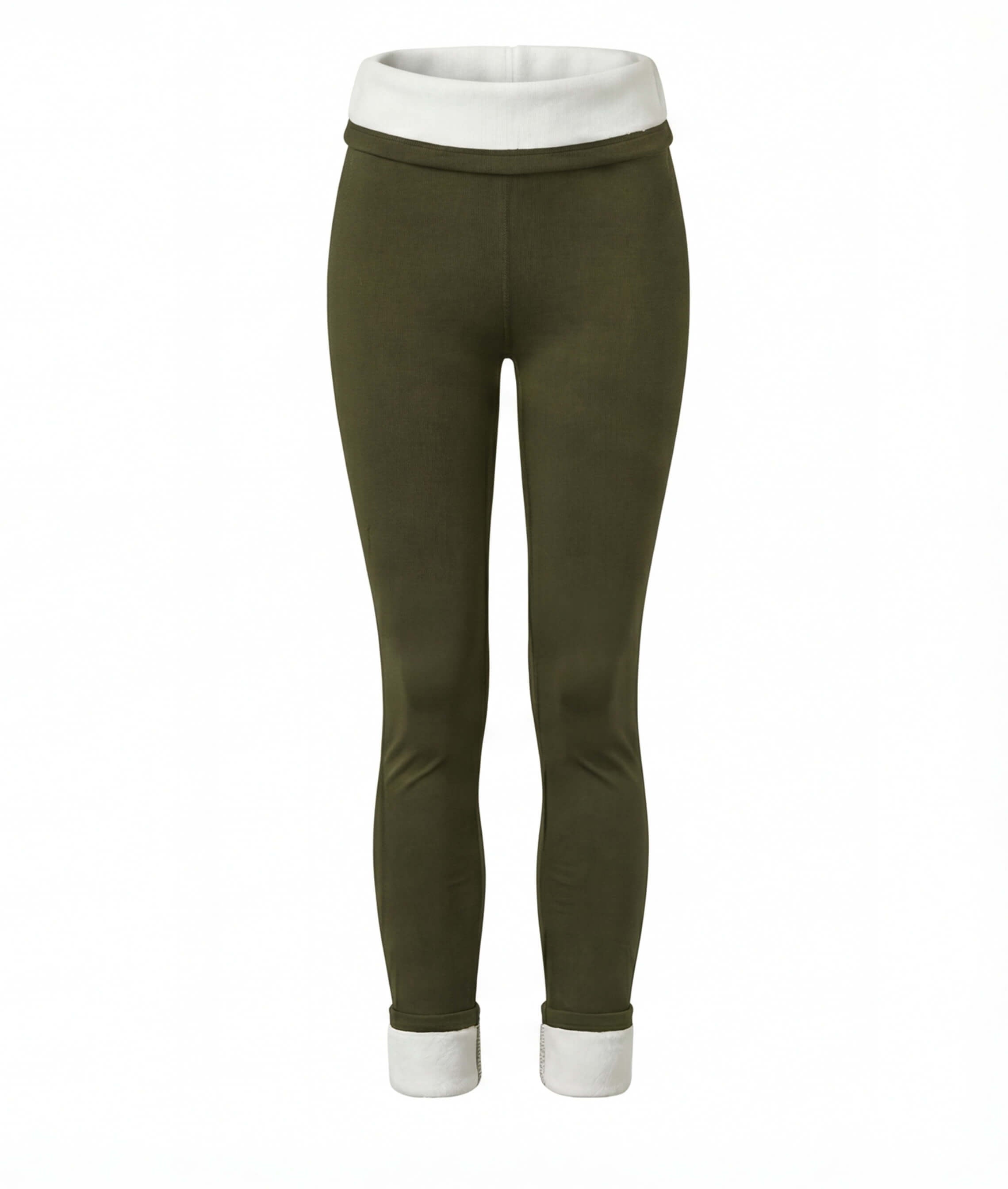 Fleece-Lined Leggings with High-Rise Waistband