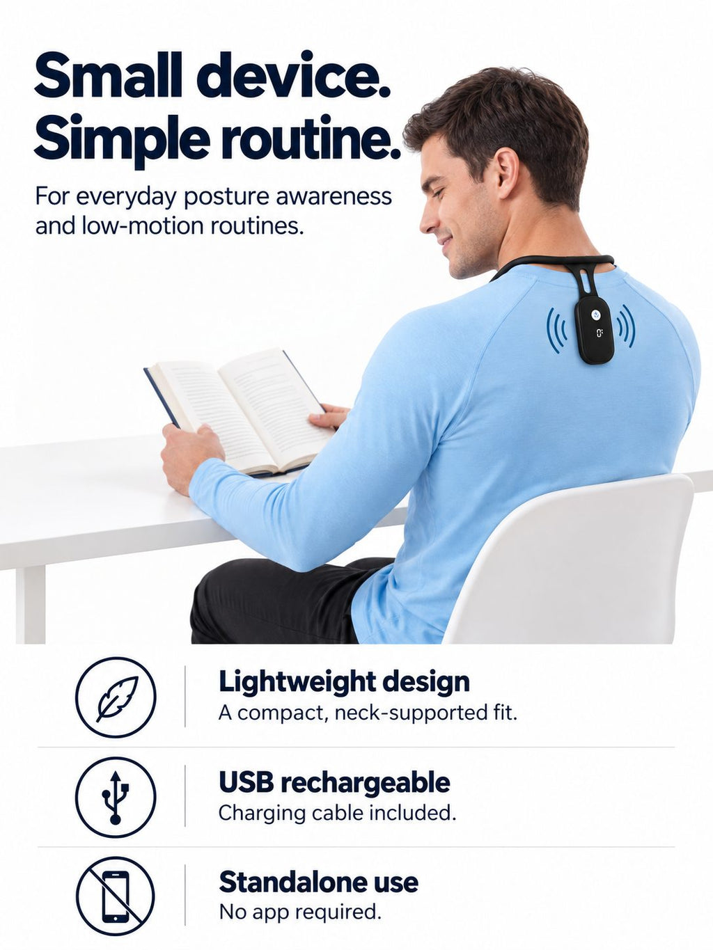 Rechargeable Vibrating Posture Reminder
